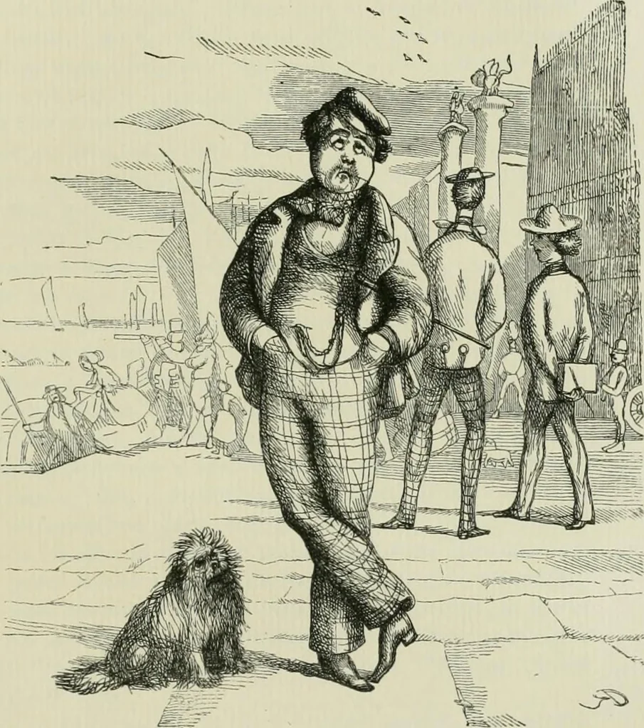 An illustration from English caricaturists and graphic humourists of the nineteeth century : How they illustrated and interpreted their times, 1886, leaf 513