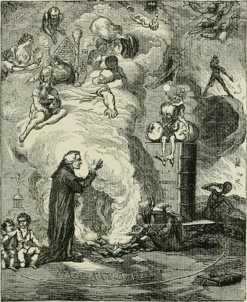 An illustration from English caricaturists and graphic humourists of the nineteeth century : How they illustrated and interpreted their times, 1886, leaf 53