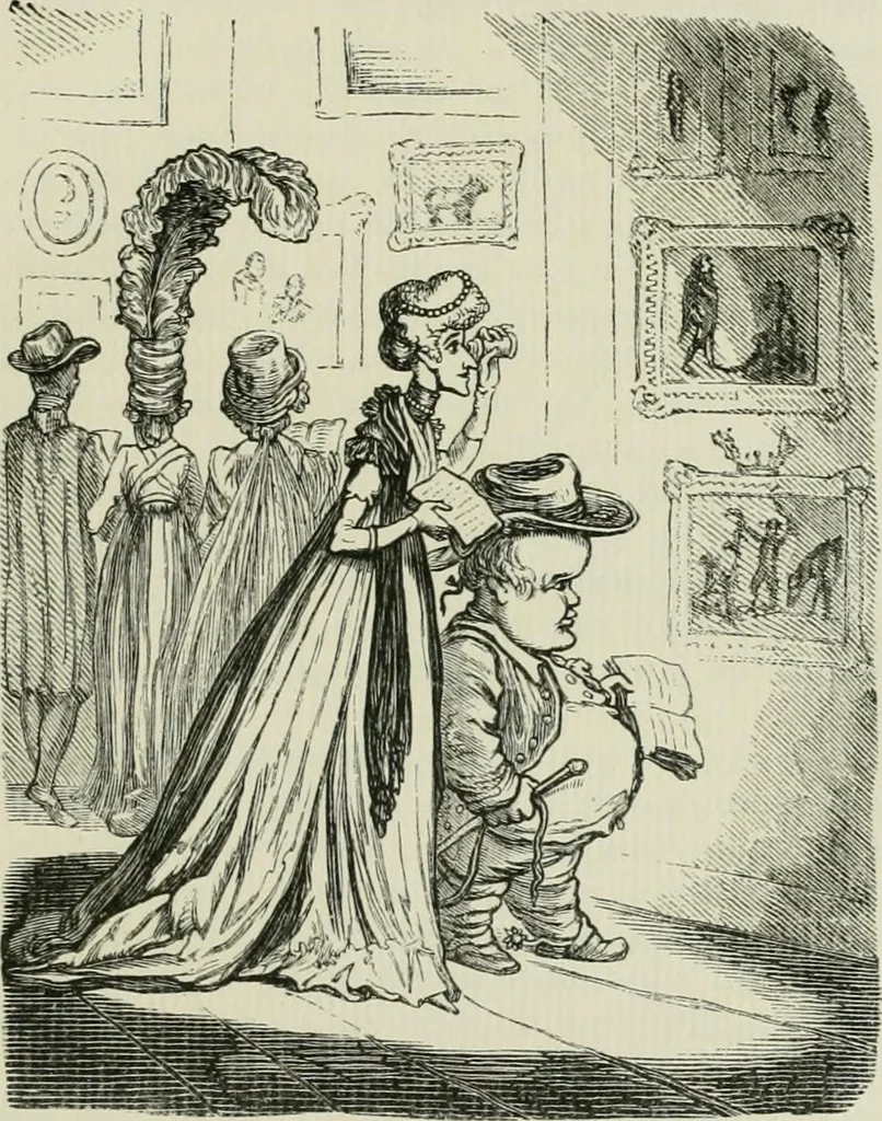 An illustration from English caricaturists and graphic humourists of the nineteeth century : How they illustrated and interpreted their times, 1886, leaf 57