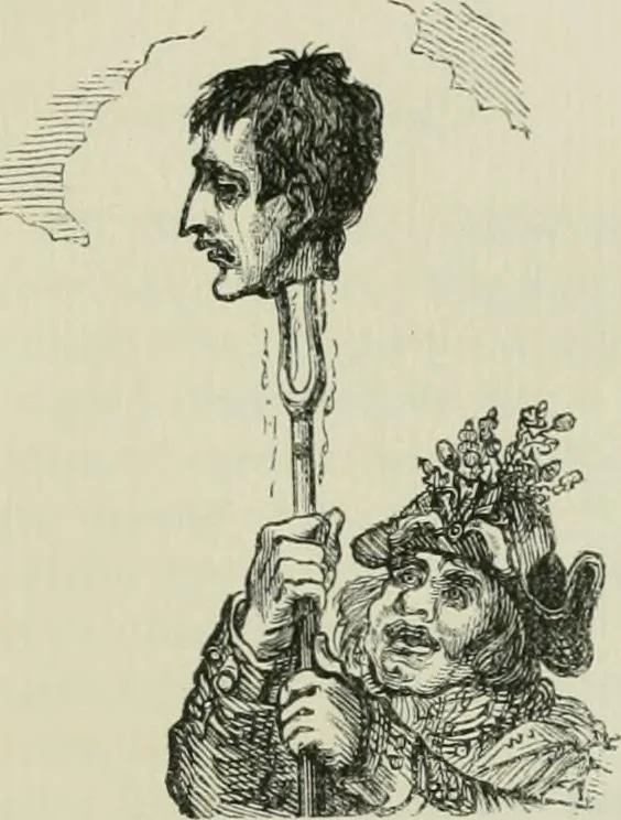 An illustration from English caricaturists and graphic humourists of the nineteeth century : How they illustrated and interpreted their times, 1886, leaf 65
