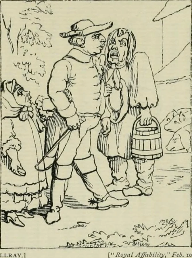 An illustration from English caricaturists and graphic humourists of the nineteeth century : How they illustrated and interpreted their times, 1886, leaf 75