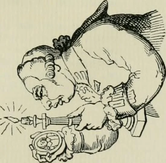 An illustration from English caricaturists and graphic humourists of the nineteeth century : How they illustrated and interpreted their times, 1886, leaf 75