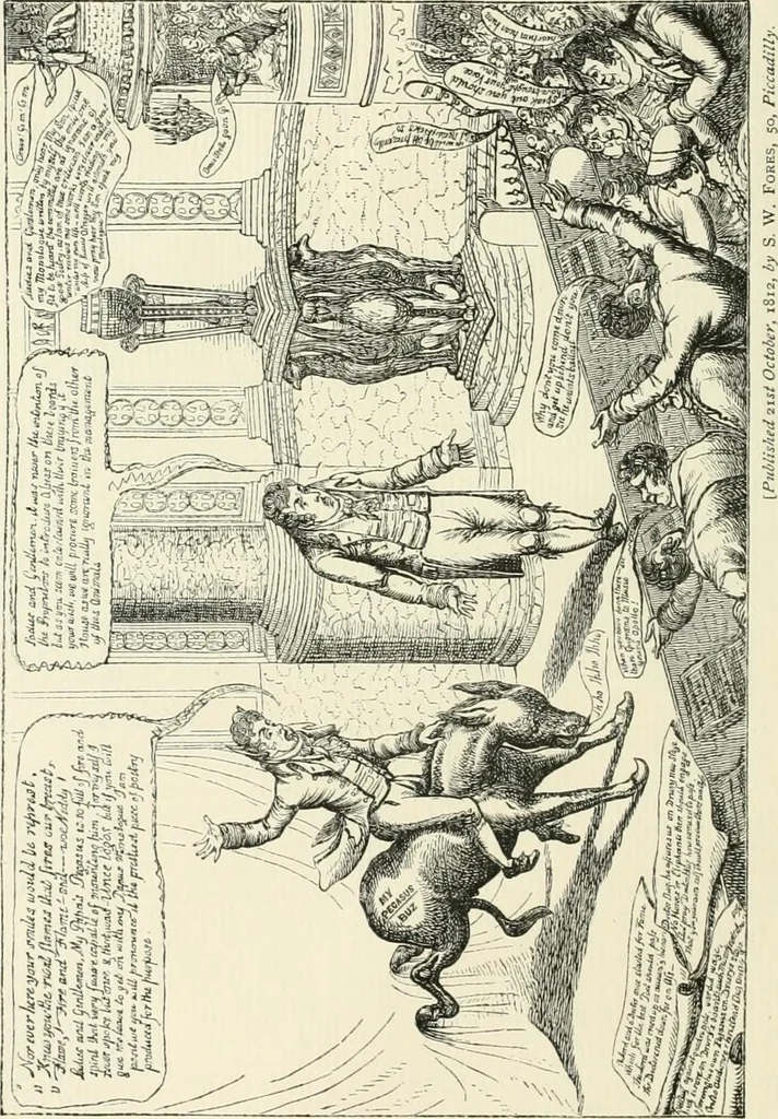 An illustration from English caricaturists and graphic humourists of the nineteeth century : How they illustrated and interpreted their times, 1886, leaf 8