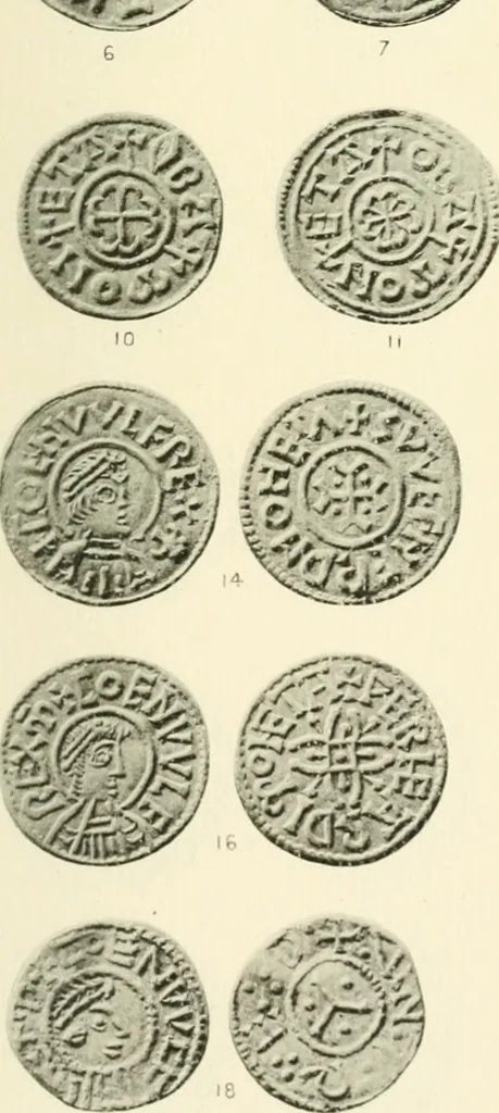 An illustration from A catalogue of English coins in the British museum. Anglo-Saxon series .., 1887, leaf 406