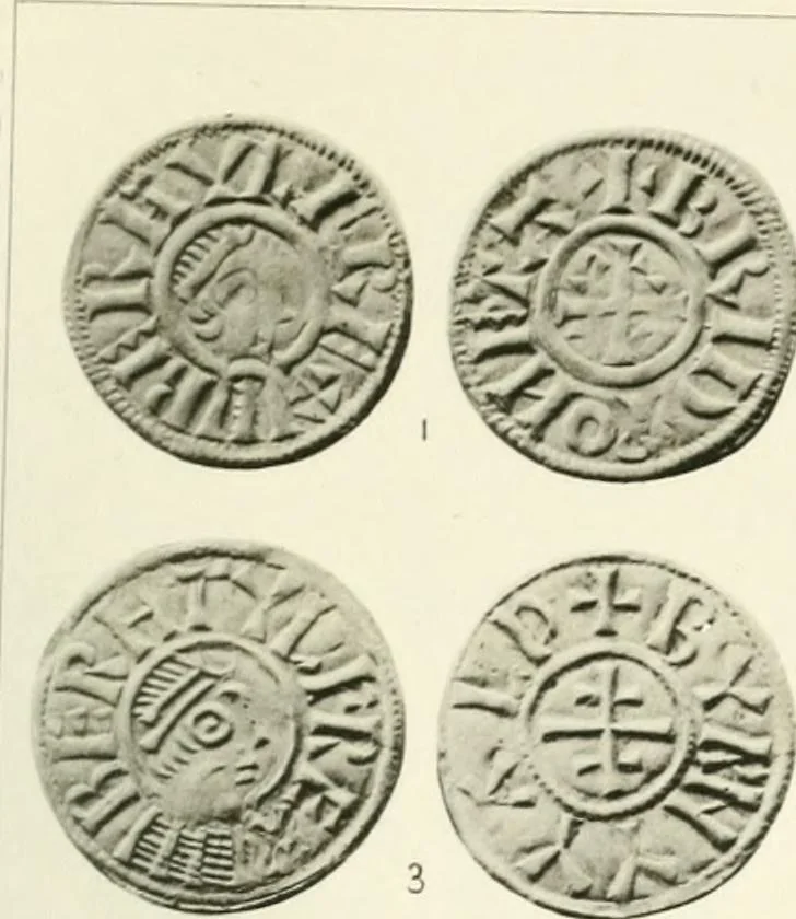 An illustration from A catalogue of English coins in the British museum. Anglo-Saxon series .., 1887, leaf 410
