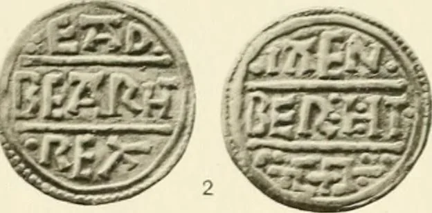 An illustration from A catalogue of English coins in the British museum. Anglo-Saxon series .., 1887, leaf 412