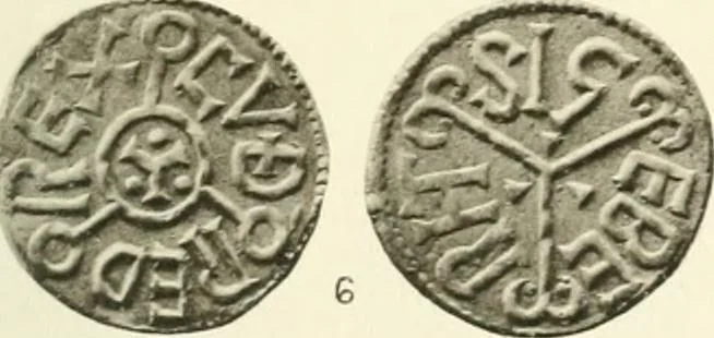 An illustration from A catalogue of English coins in the British museum. Anglo-Saxon series .., 1887, leaf 412