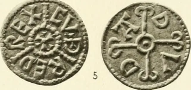 An illustration from A catalogue of English coins in the British museum. Anglo-Saxon series .., 1887, leaf 412