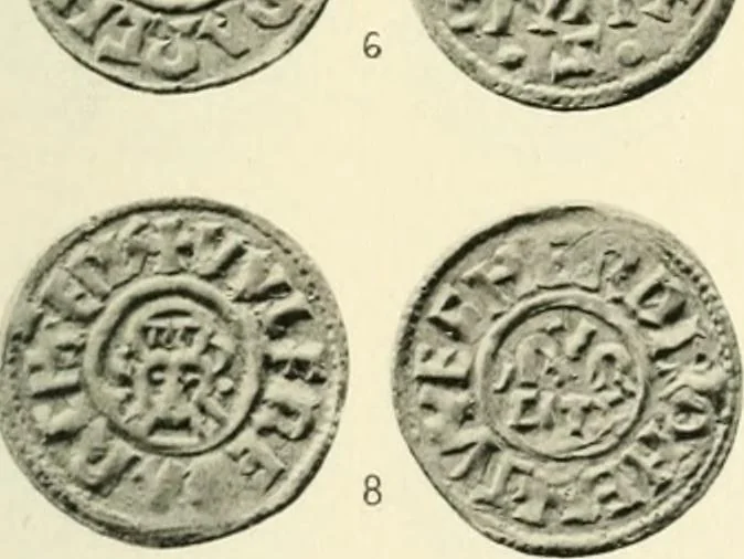 An illustration from A catalogue of English coins in the British museum. Anglo-Saxon series .., 1887, leaf 414