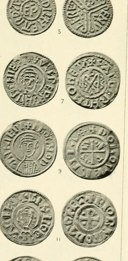 An illustration from A catalogue of English coins in the British museum. Anglo-Saxon series .., 1887, leaf 414