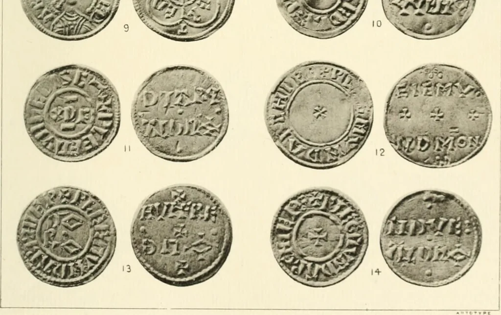 An illustration from A catalogue of English coins in the British museum. Anglo-Saxon series .., 1887, leaf 416