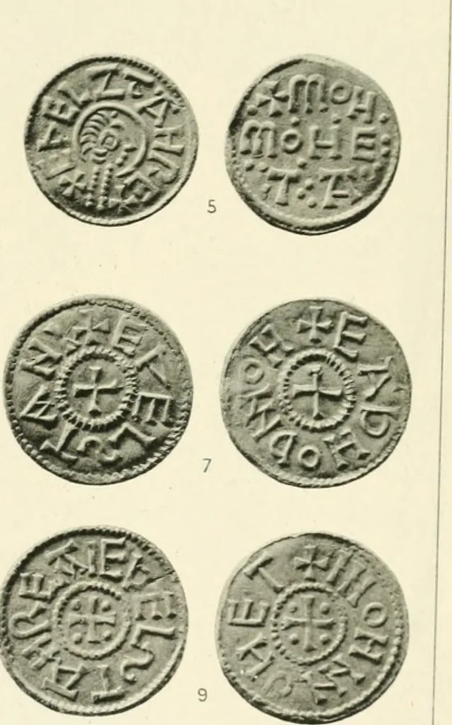 An illustration from A catalogue of English coins in the British museum. Anglo-Saxon series .., 1887, leaf 418