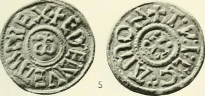 An illustration from A catalogue of English coins in the British museum. Anglo-Saxon series .., 1887, leaf 420