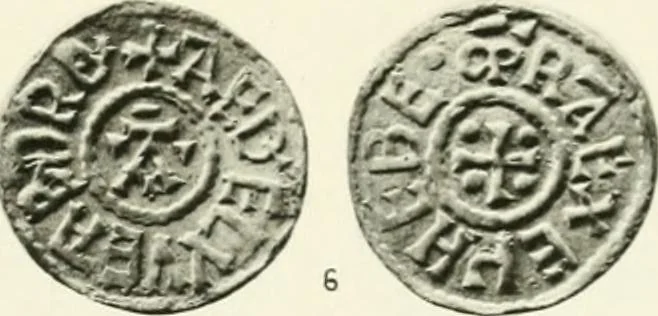 An illustration from A catalogue of English coins in the British museum. Anglo-Saxon series .., 1887, leaf 420