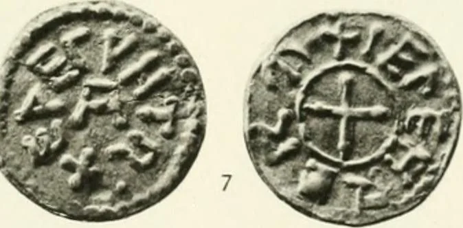 An illustration from A catalogue of English coins in the British museum. Anglo-Saxon series .., 1887, leaf 420