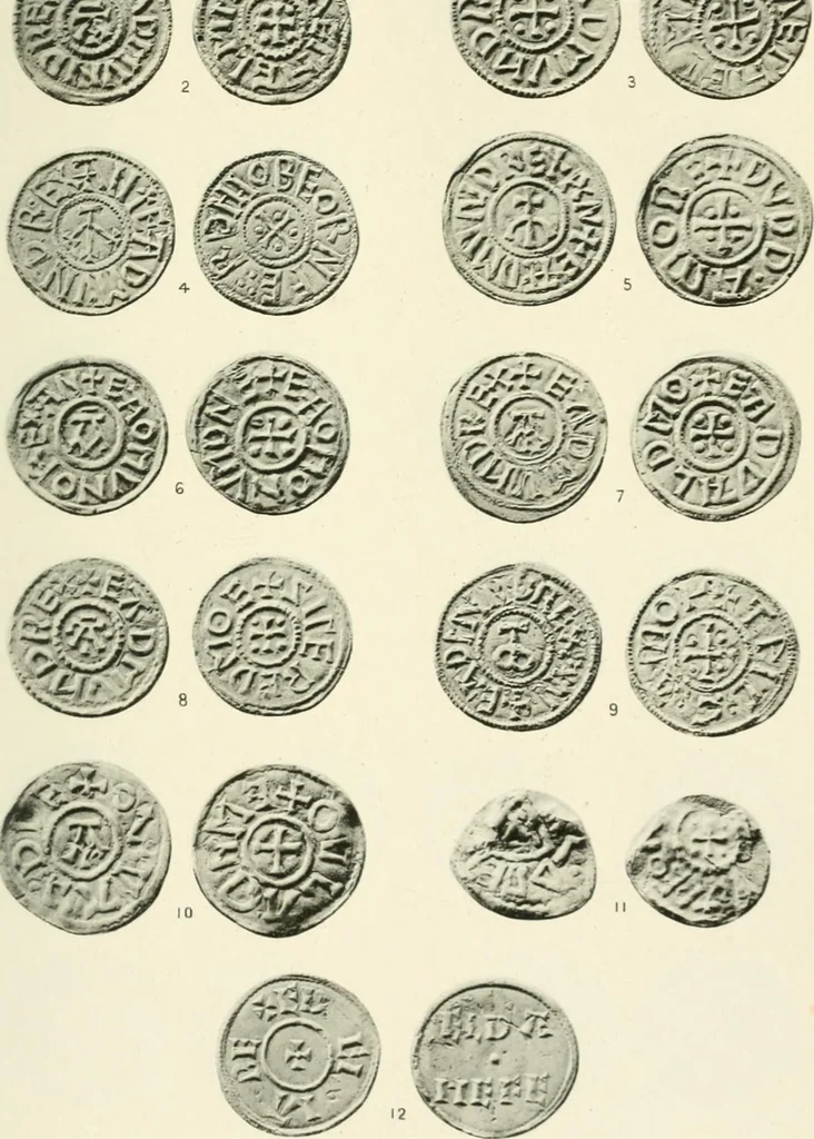 An illustration from A catalogue of English coins in the British museum. Anglo-Saxon series .., 1887, leaf 422