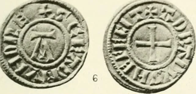 An illustration from A catalogue of English coins in the British museum. Anglo-Saxon series .., 1887, leaf 424