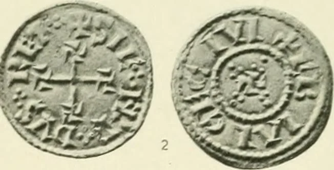 An illustration from A catalogue of English coins in the British museum. Anglo-Saxon series .., 1887, leaf 442