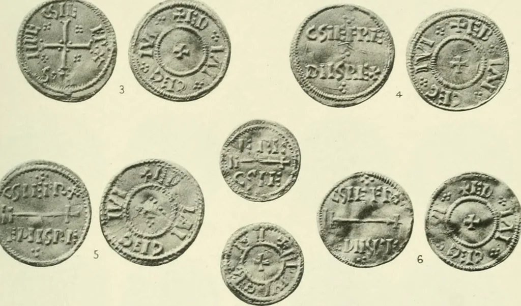 An illustration from A catalogue of English coins in the British museum. Anglo-Saxon series .., 1887, leaf 442