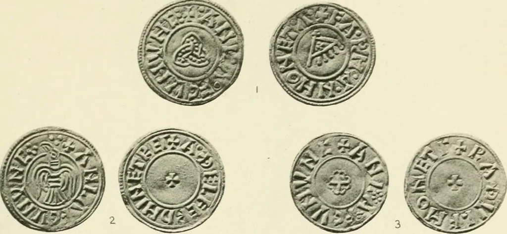 An illustration from A catalogue of English coins in the British museum. Anglo-Saxon series .., 1887, leaf 448