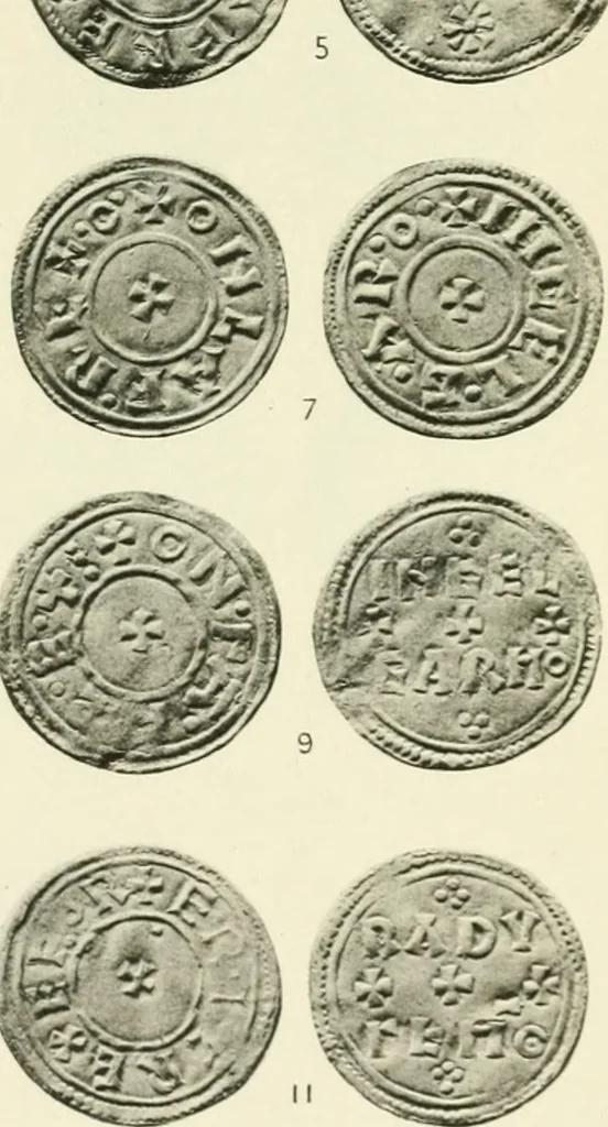 An illustration from A catalogue of English coins in the British museum. Anglo-Saxon series .., 1887, leaf 448