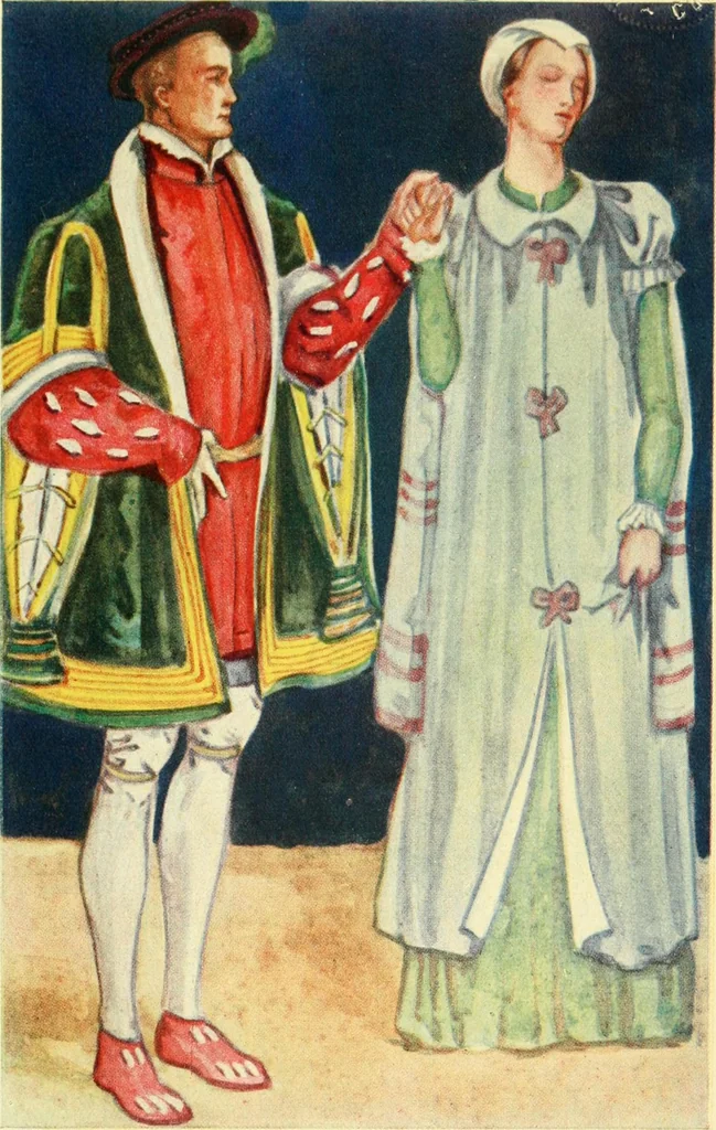 An illustration from English costume, 1906, leaf 151