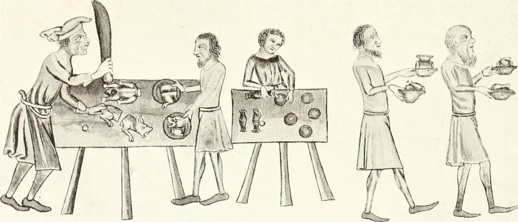 An illustration from English costume from prehistoric times to the end of the eighteenth century, 1910, leaf 107