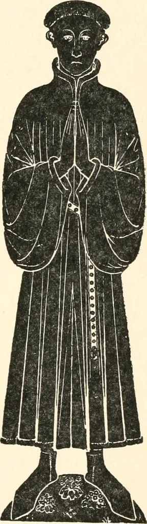 An illustration from English costume from prehistoric times to the end of the eighteenth century, 1910, leaf 127