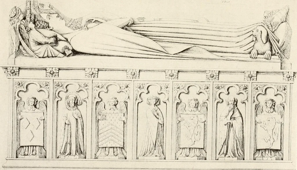 An illustration from English costume from prehistoric times to the end of the eighteenth century, 1910, leaf 135