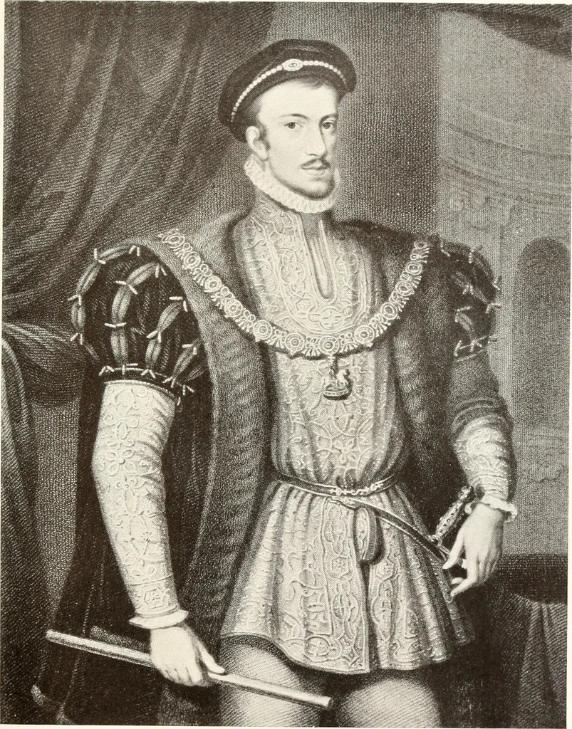 An illustration from English costume from prehistoric times to the end of the eighteenth century, 1910, leaf 183