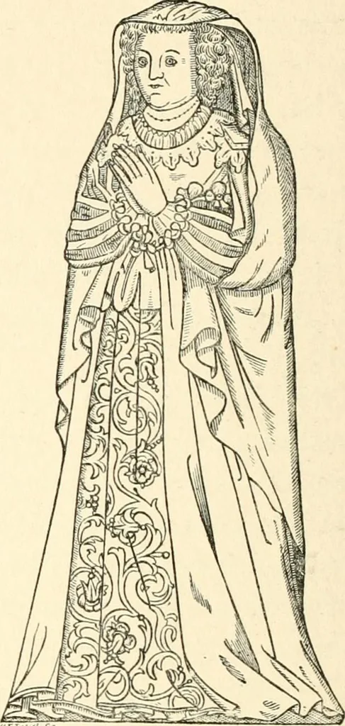 An illustration from English costume from prehistoric times to the end of the eighteenth century, 1910, leaf 192