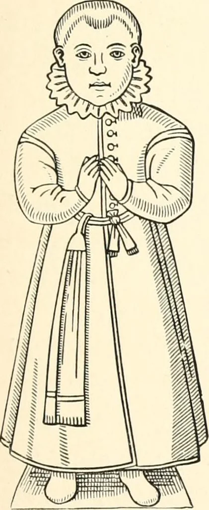 An illustration from English costume from prehistoric times to the end of the eighteenth century, 1910, leaf 245