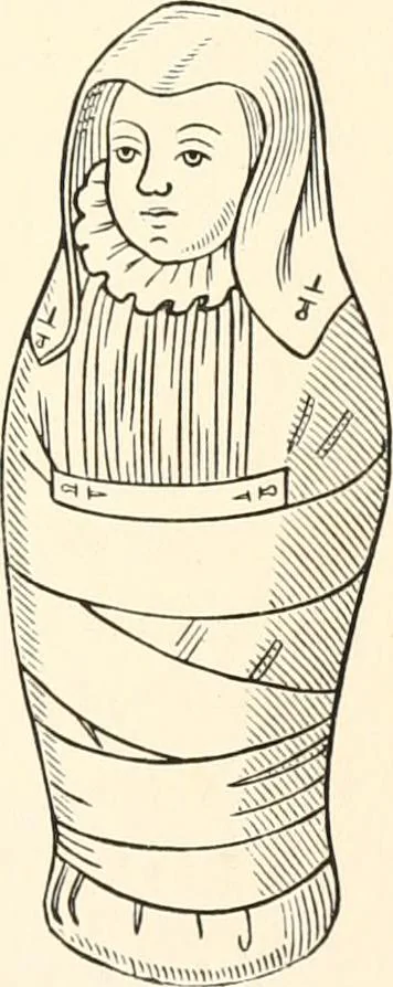 An illustration from English costume from prehistoric times to the end of the eighteenth century, 1910, leaf 245