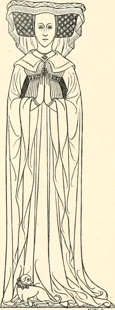 An illustration from English costume from prehistoric times to the end of the eighteenth century, 1910, leaf 263