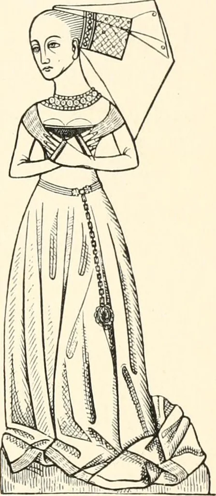 An illustration from English costume from prehistoric times to the end of the eighteenth century, 1910, leaf 267