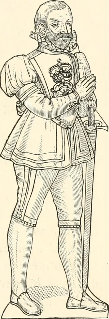 An illustration from English costume from prehistoric times to the end of the eighteenth century, 1910, leaf 333