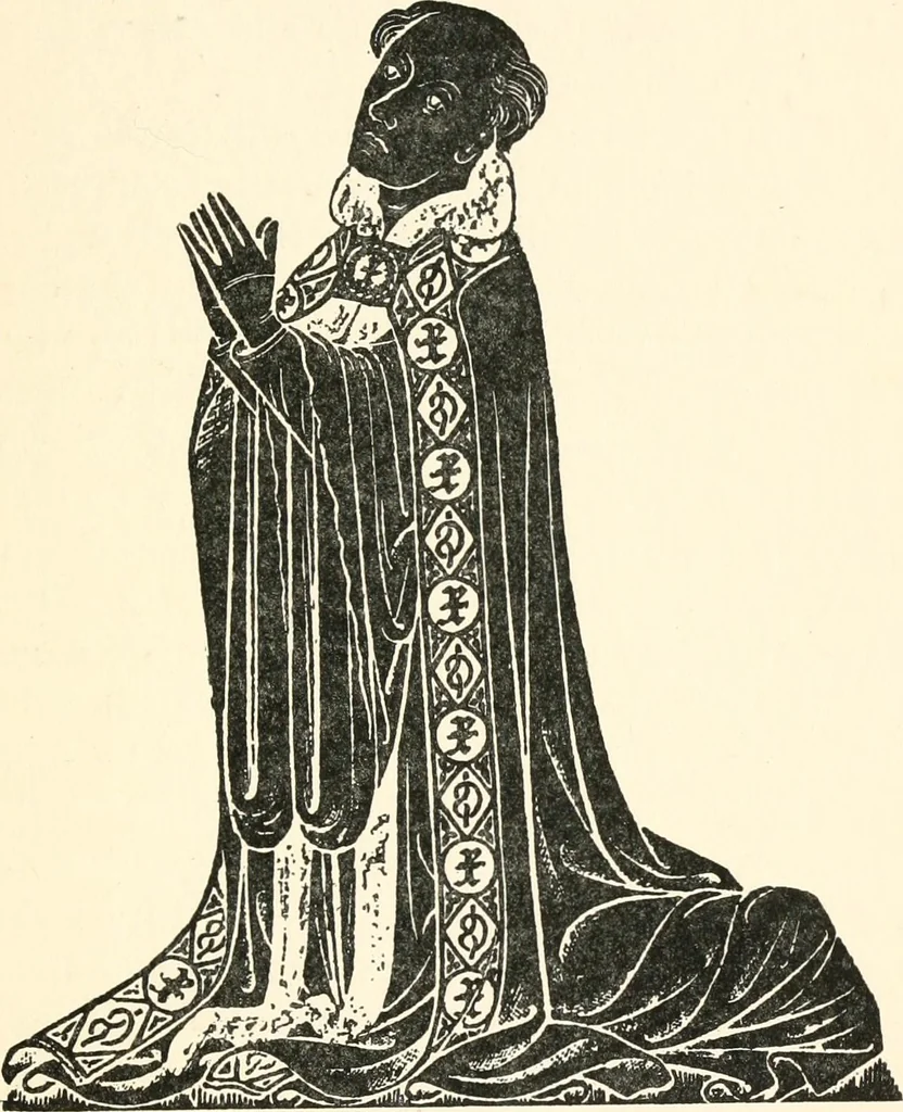 An illustration from English costume from prehistoric times to the end of the eighteenth century, 1910, leaf 363