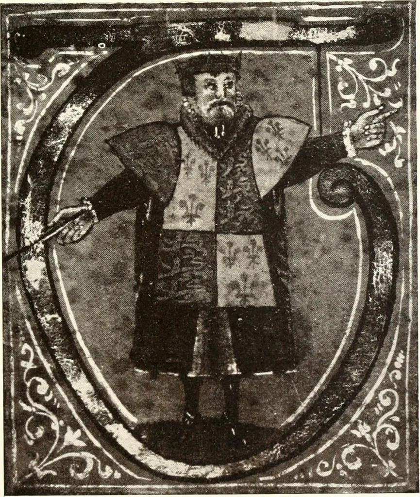 An illustration from English costume from prehistoric times to the end of the eighteenth century, 1910, leaf 419