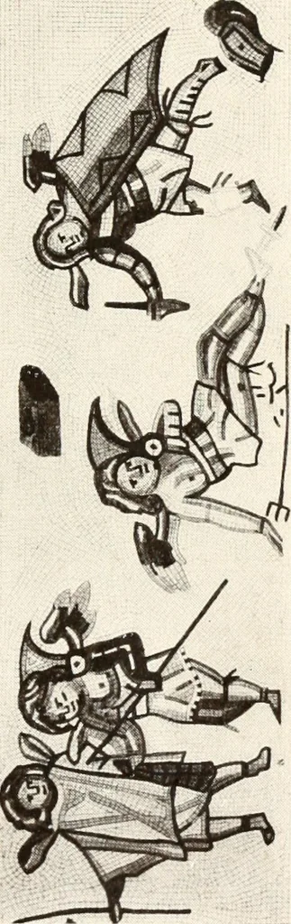 An illustration from English costume from prehistoric times to the end of the eighteenth century, 1910, leaf 57
