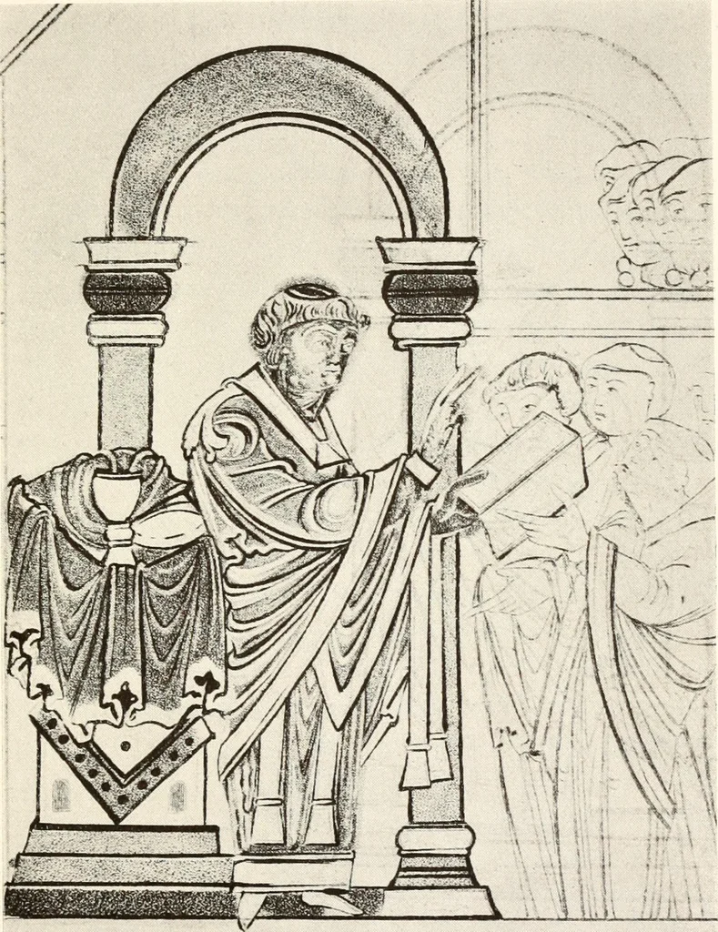An illustration from English costume from prehistoric times to the end of the eighteenth century, 1910, leaf 73