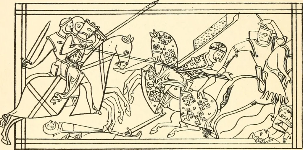 An illustration from English costume from prehistoric times to the end of the eighteenth century, 1910, leaf 92