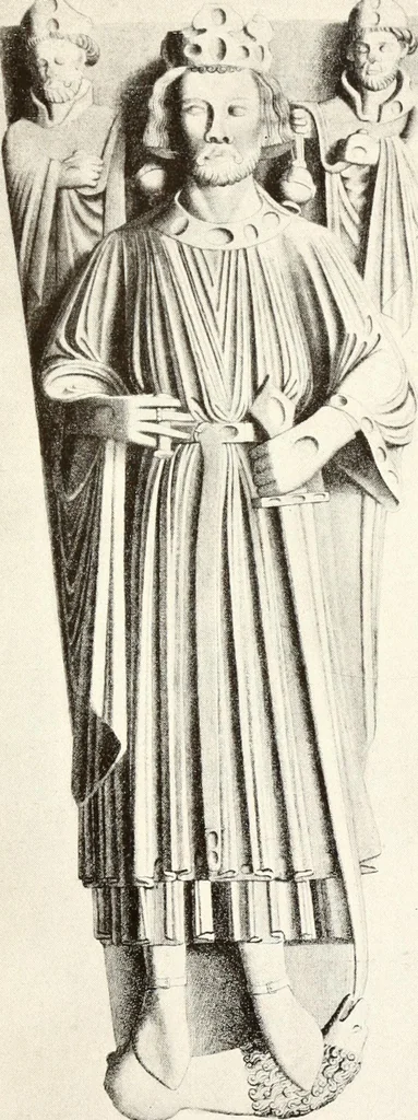 An illustration from English costume from prehistoric times to the end of the eighteenth century, 1910, leaf 93
