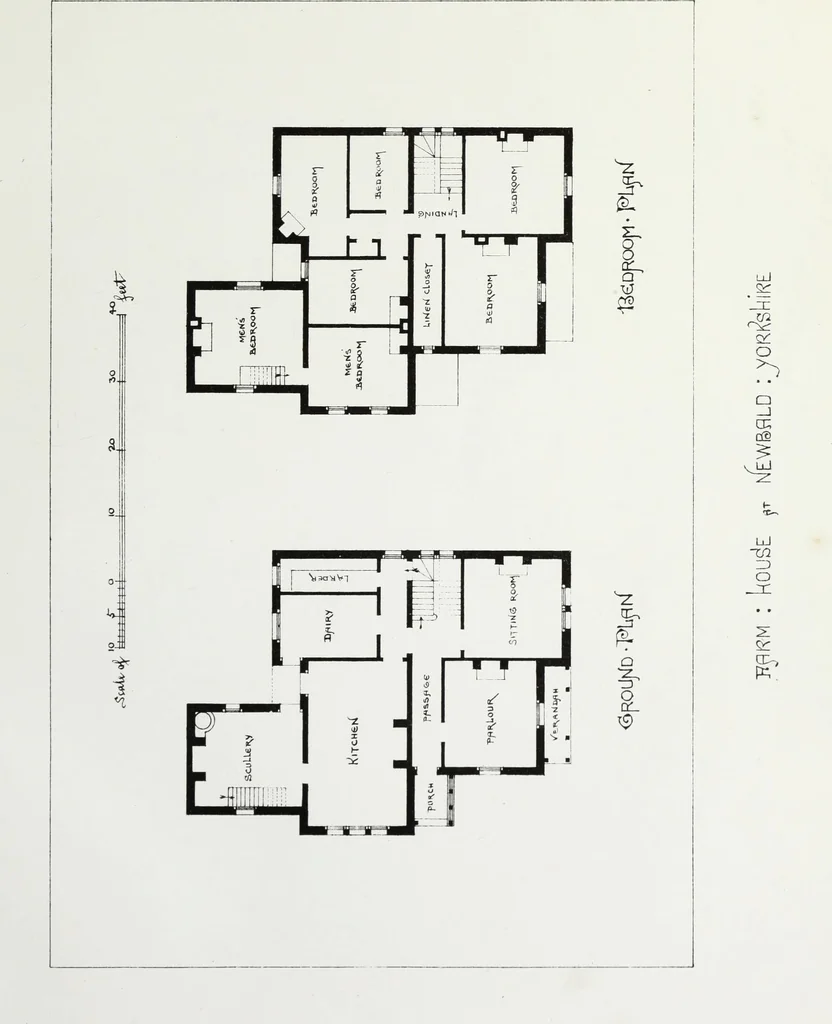 An illustration from English country houses. Forty-five views and plans of recently erected mansions, private residences, parsonage-houses, farm-houses, lodges, and cottages: with a practical treatise on house-building, 1870, leaf 115