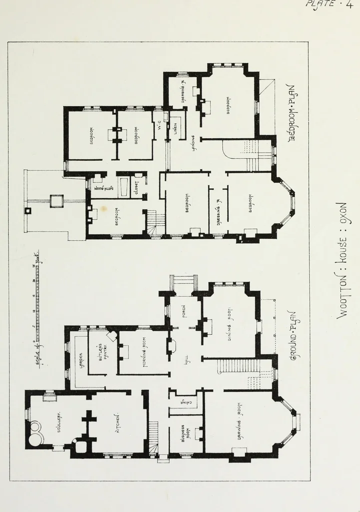 An illustration from English country houses. Forty-five views and plans of recently erected mansions, private residences, parsonage-houses, farm-houses, lodges, and cottages: with a practical treatise on house-building, 1870, leaf 55
