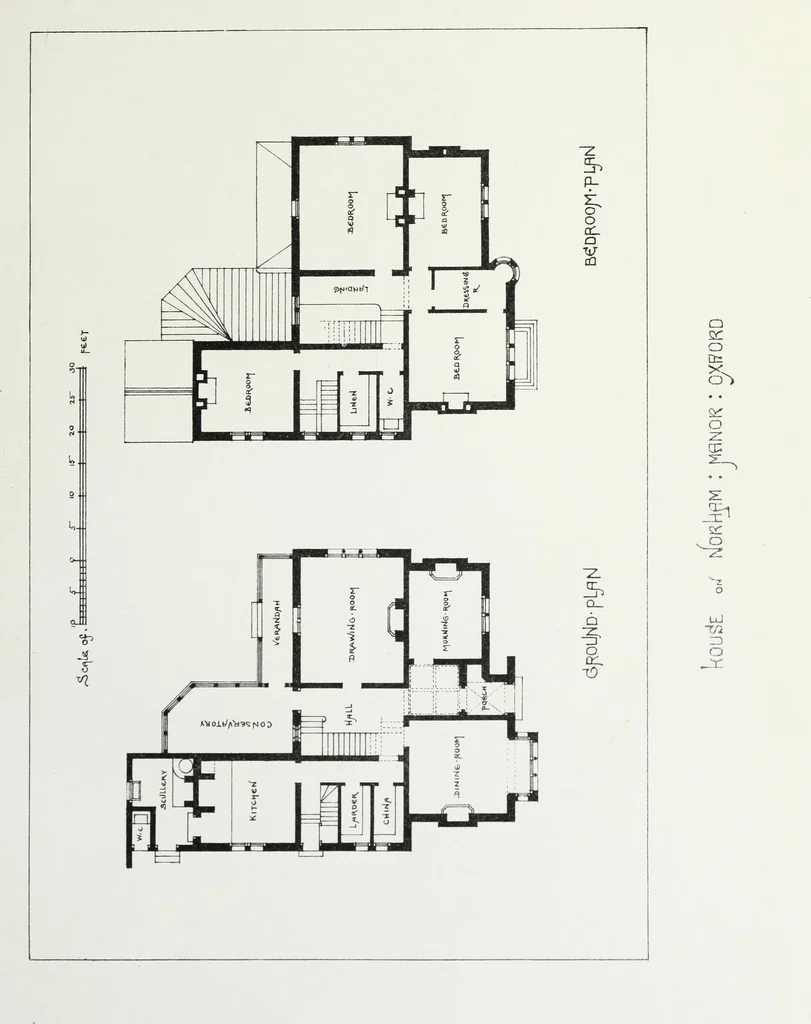 An illustration from English country houses. Forty-five views and plans of recently erected mansions, private residences, parsonage-houses, farm-houses, lodges, and cottages: with a practical treatise on house-building, 1870, leaf 79