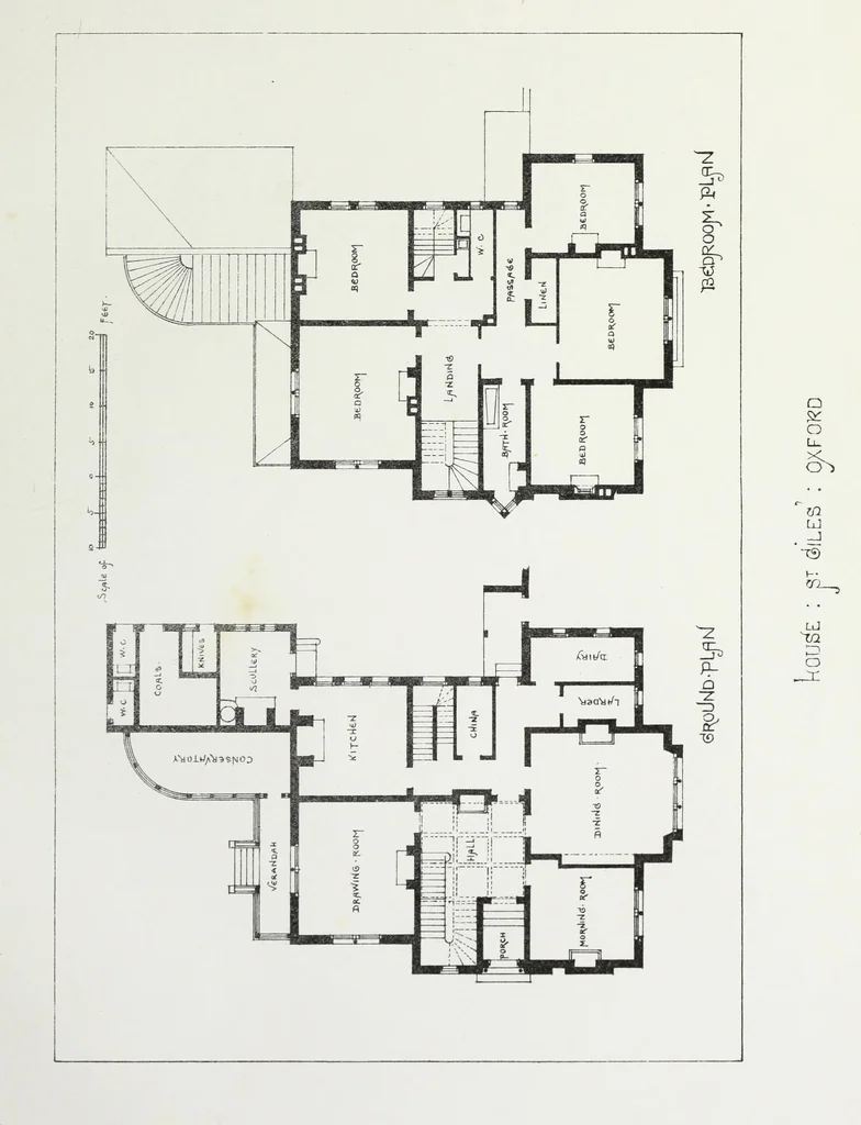 An illustration from English country houses. Forty-five views and plans of recently erected mansions, private residences, parsonage-houses, farm-houses, lodges, and cottages: with a practical treatise on house-building, 1870, leaf 85