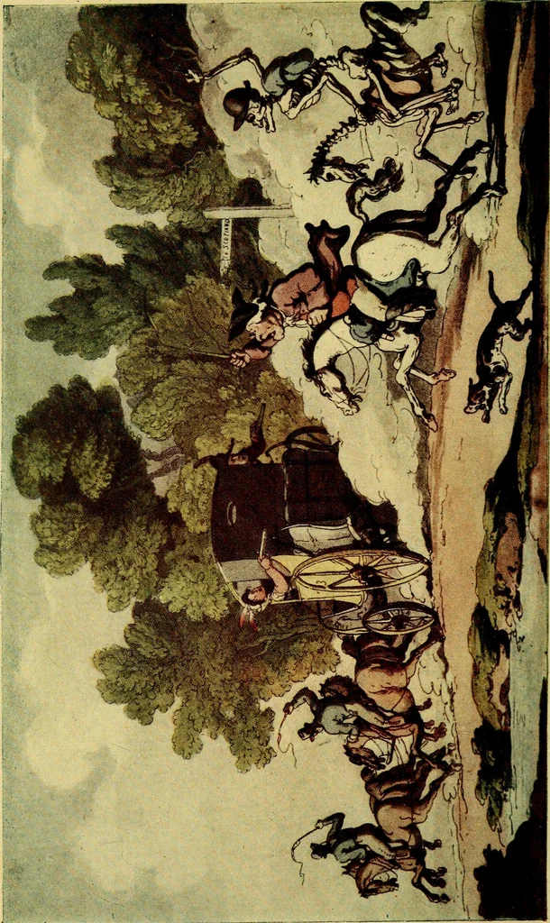 An illustration from The English dance of death, from the designs of Thomas Rowlandson;, 1903, leaf 146