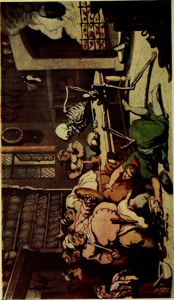 An illustration from The English dance of death, from the designs of Thomas Rowlandson;, 1903, leaf 174
