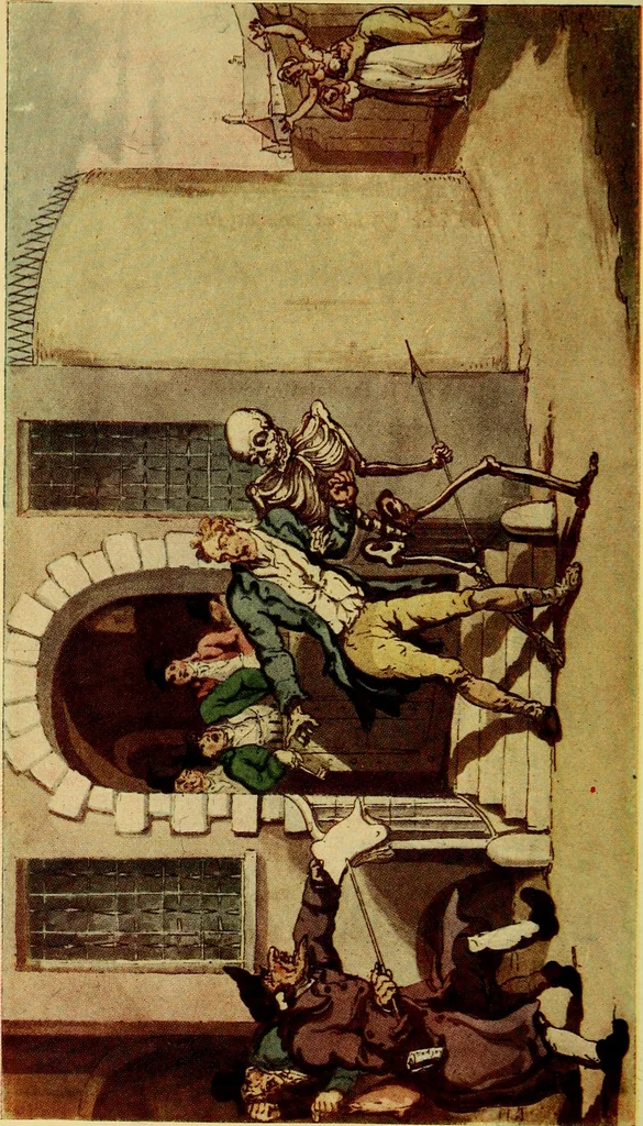 An illustration from The English dance of death, from the designs of Thomas Rowlandson;, 1903, leaf 264