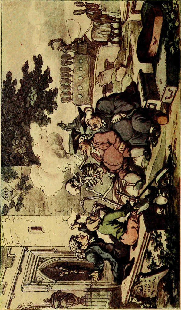 An illustration from The English dance of death, from the designs of Thomas Rowlandson;, 1903, leaf 280